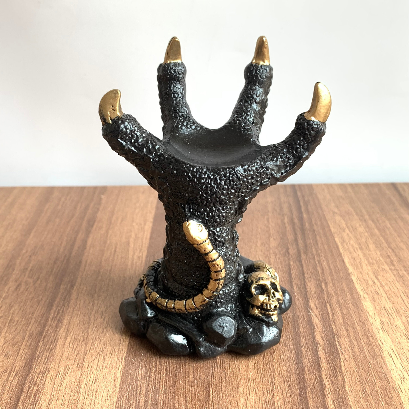 Dragon Claw Resin Sphere Holder Stand Base Natural Crystal Ball Hand C655