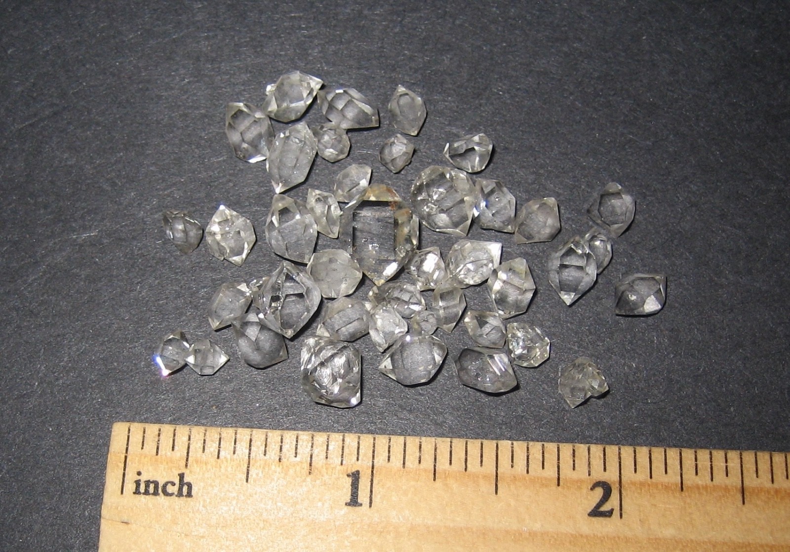39 BEAUTIFUL TINY NATURAL A+ QUALITY HERKIMER DIAMOND QUARTZ CRYSTALS NY, USA 6g