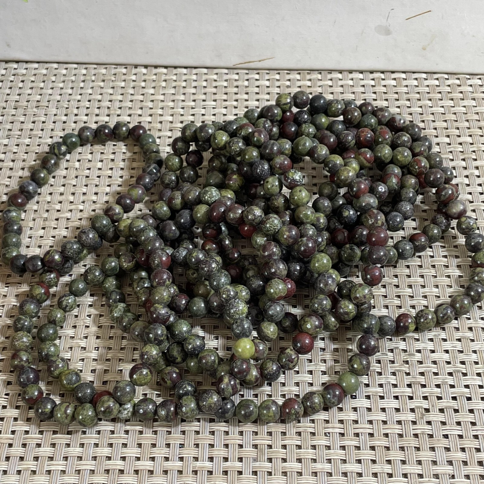 Wholesale 5Pcs Dragon Blood Stone 6mm Quartz Crystal Stretch Bracelet