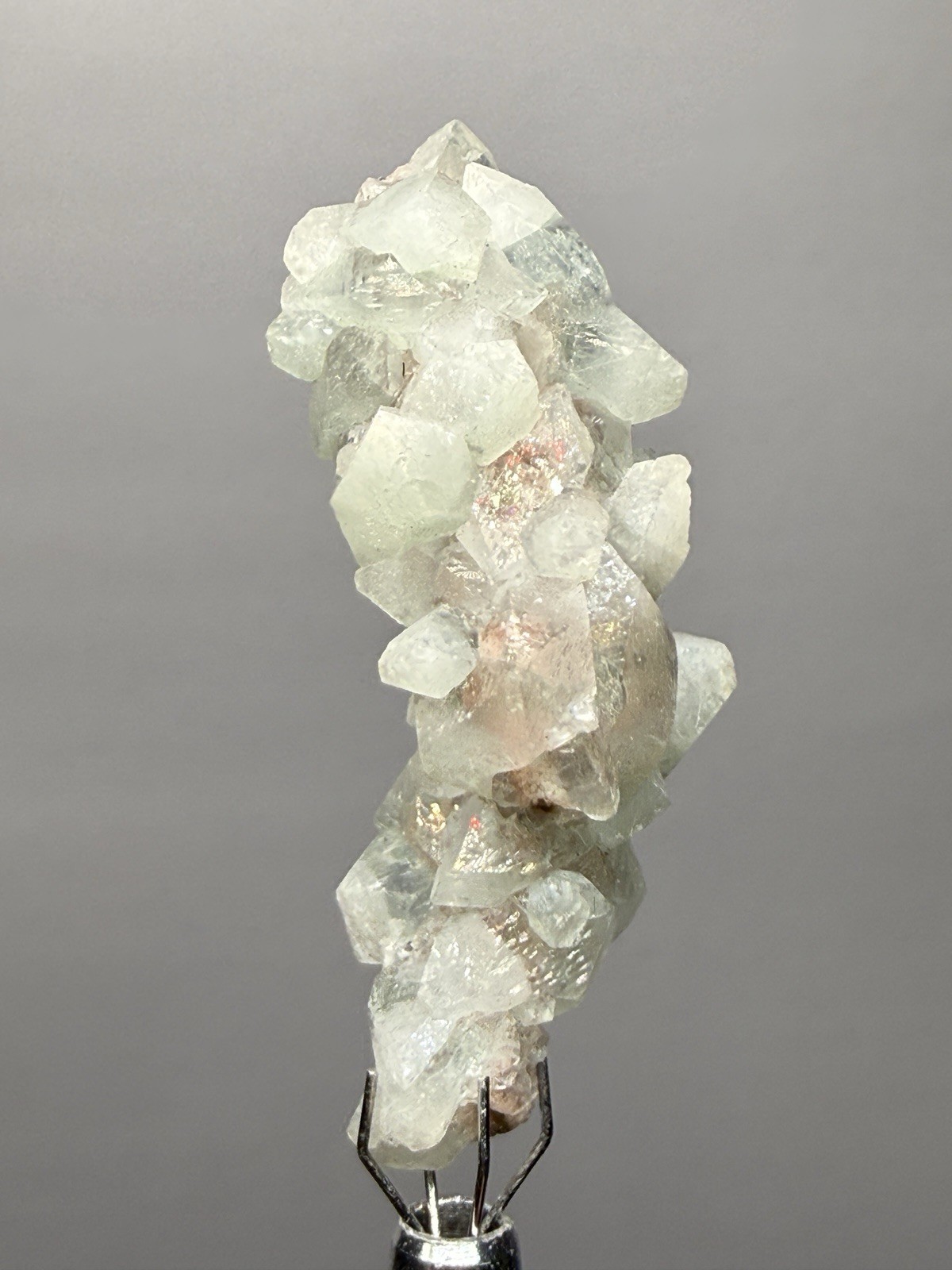 White Stilbite on Red Heulandite — Zeolite Cabinet Specimen | Maharashtra, India
