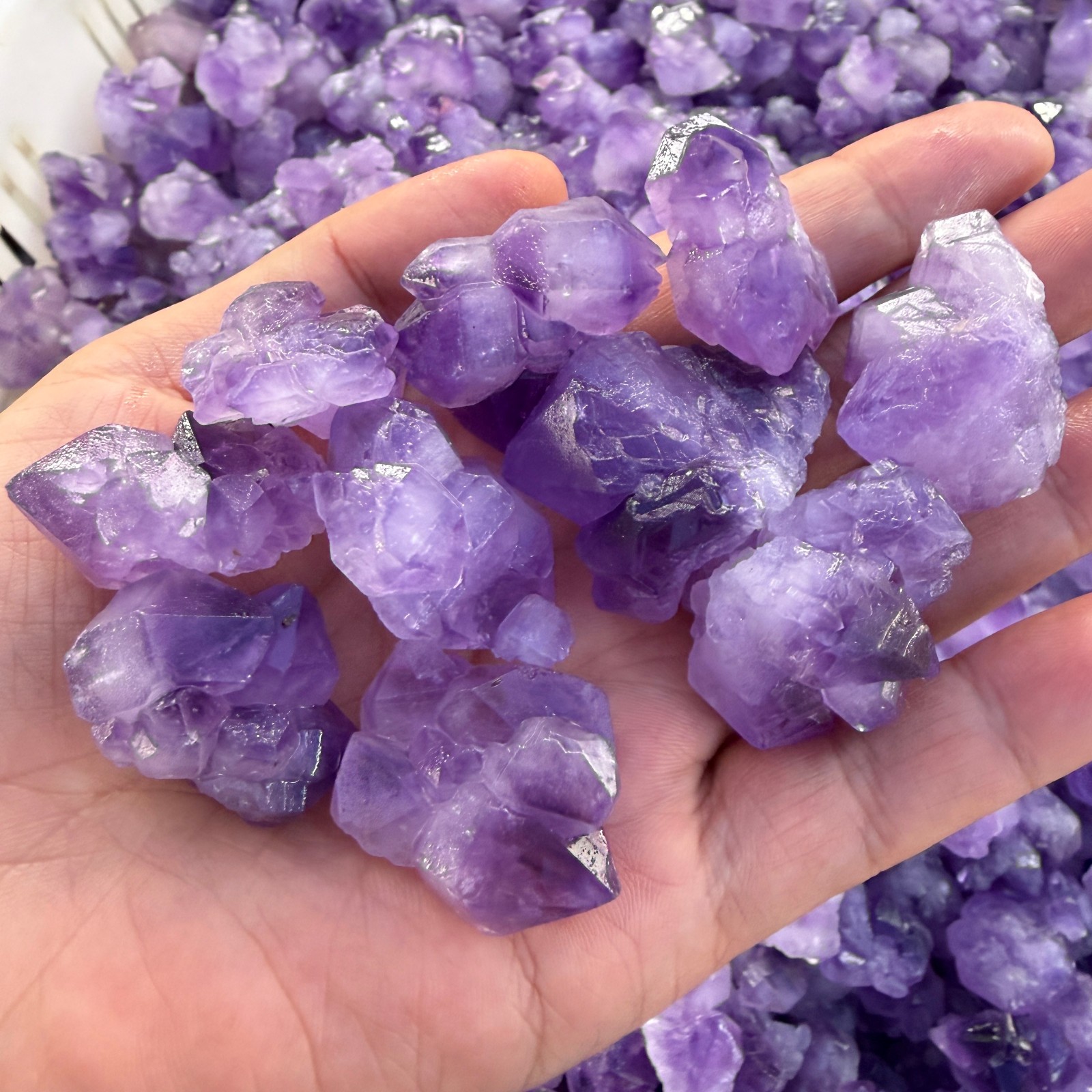2.2LB Natural amethyst Quartz raw gemstone mineral Crystal healing Reiki decor
