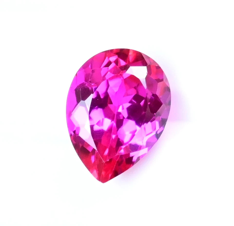 Certified 3.80 Ct Natural Flawless Mogok Pink Ruby Pear Cut Loose Gemstone 28R