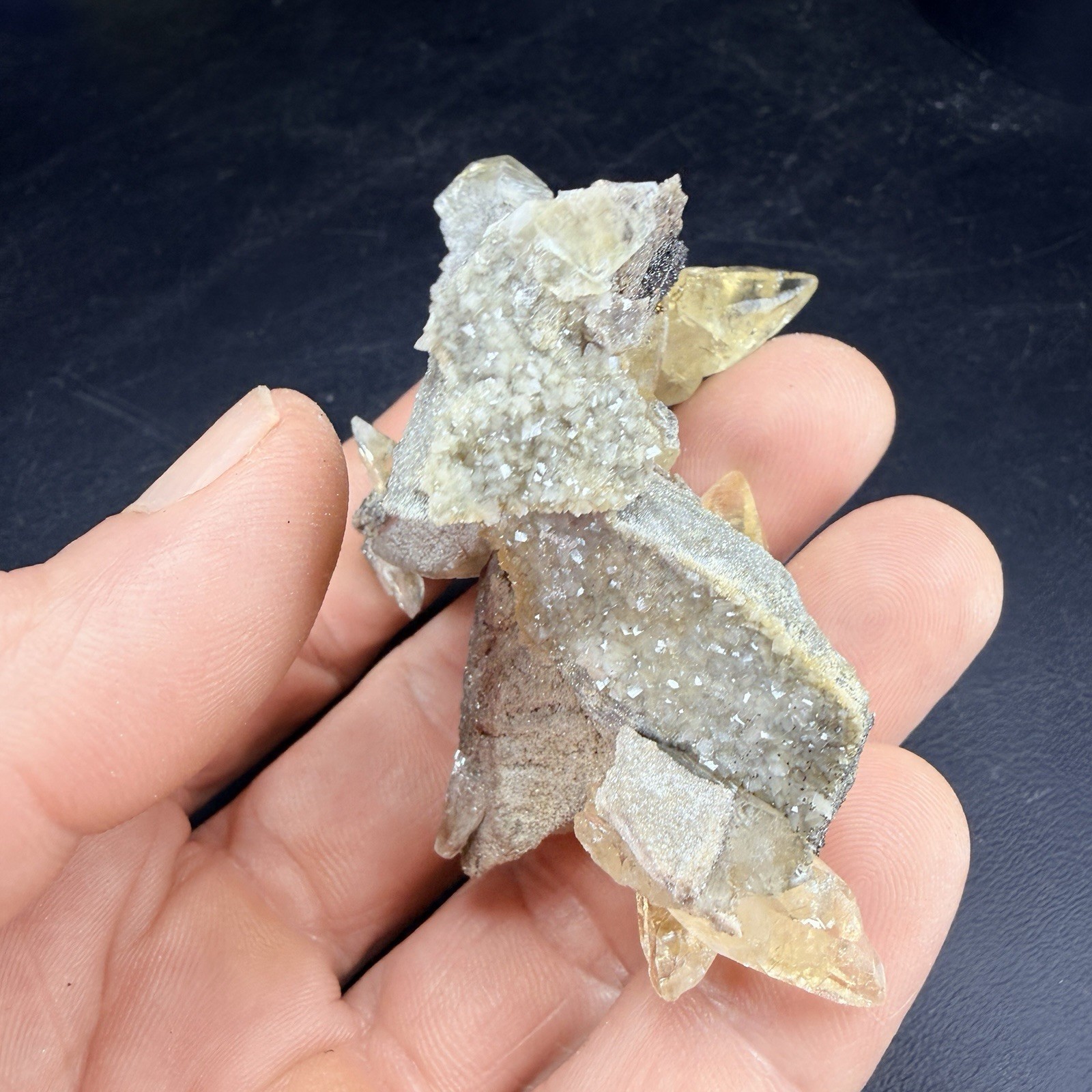 Golden Calcite Chalcopyrite Dolomite Crystal Combo / Sweetwater Mine *Video*