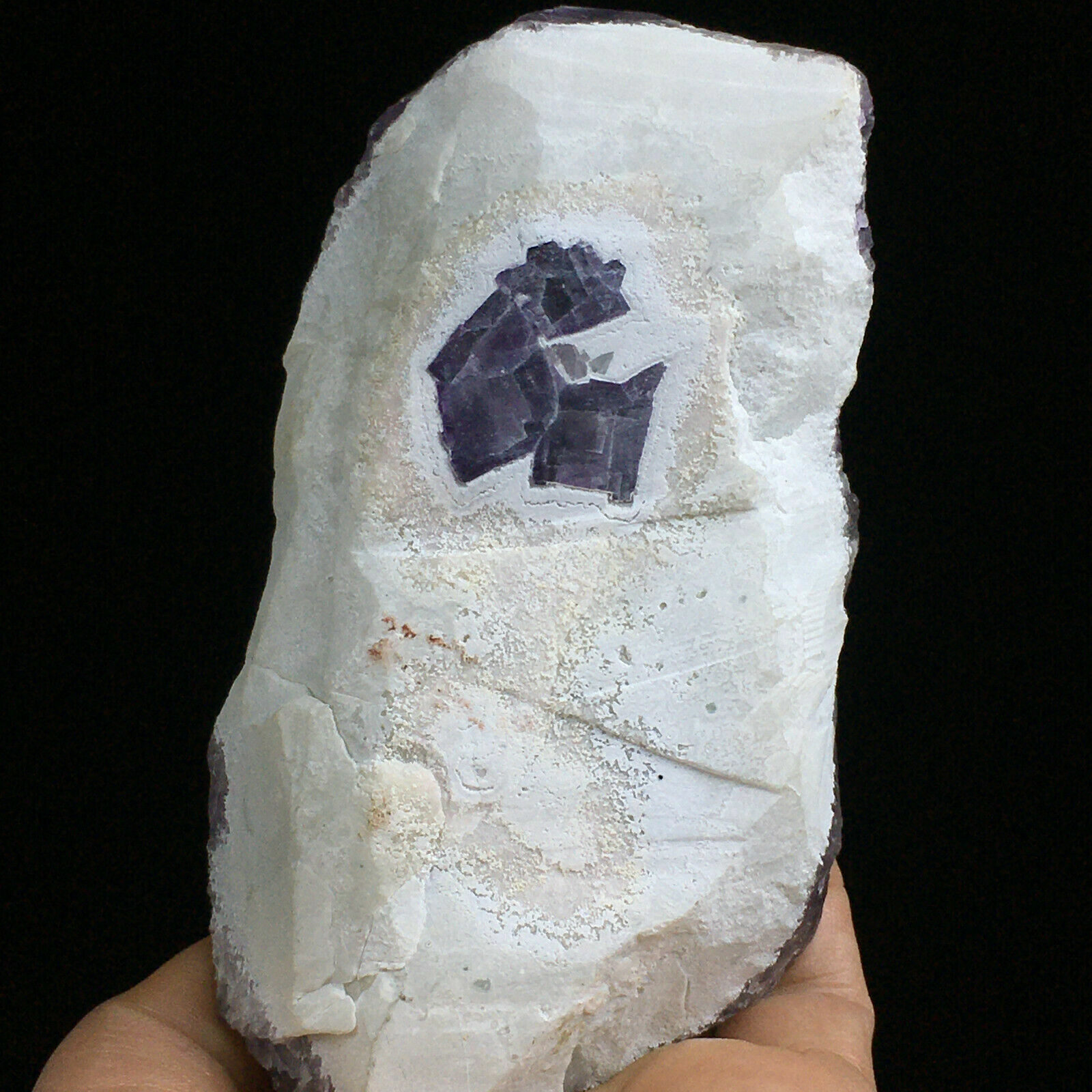 450g Natural Purple Irregular Fluorite Crystal Cluster Mineral Specimen