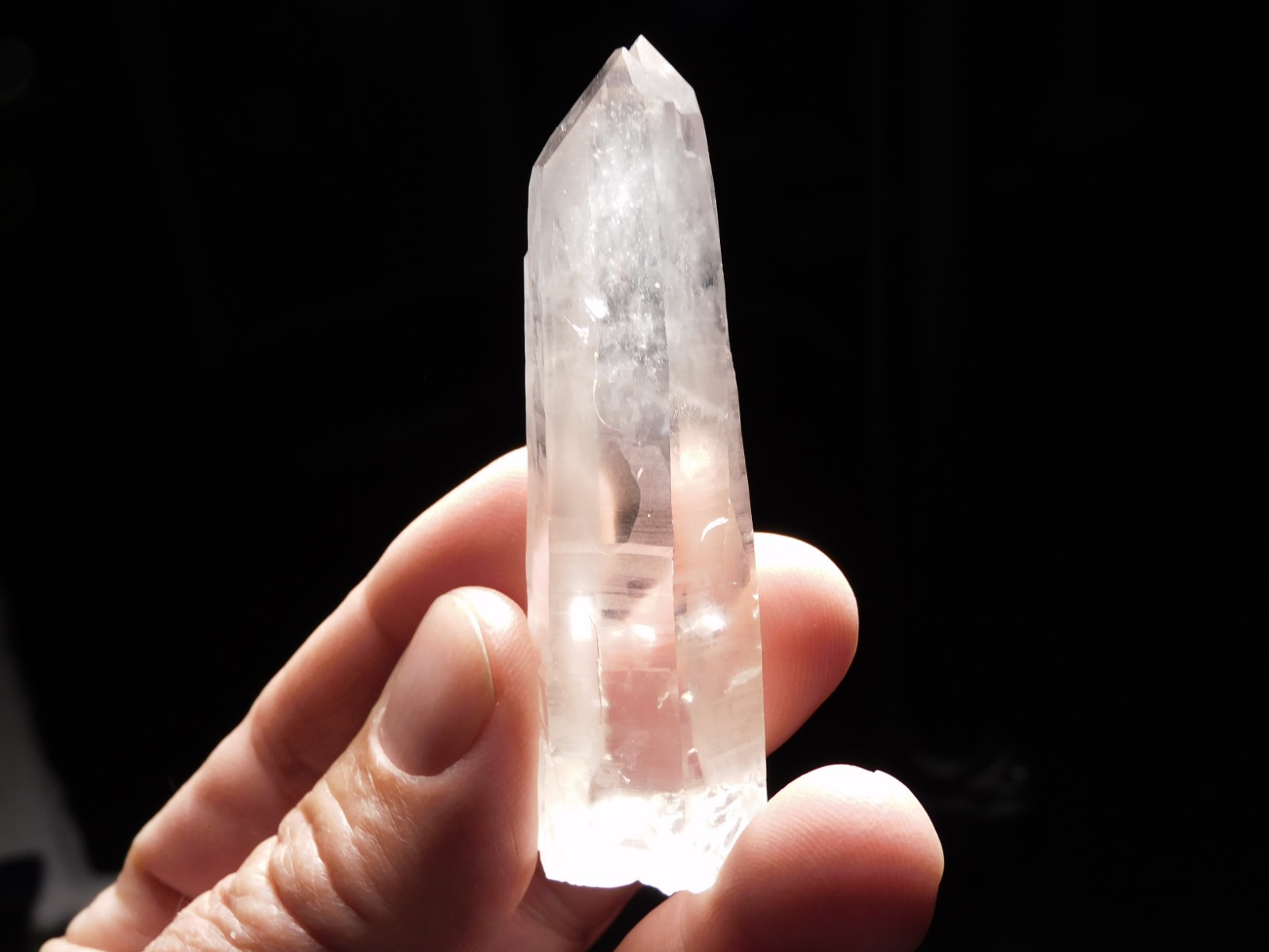 Long! Translucent! QUARTZ Crystal TWIN 100% Natural Brazil 46.1gr