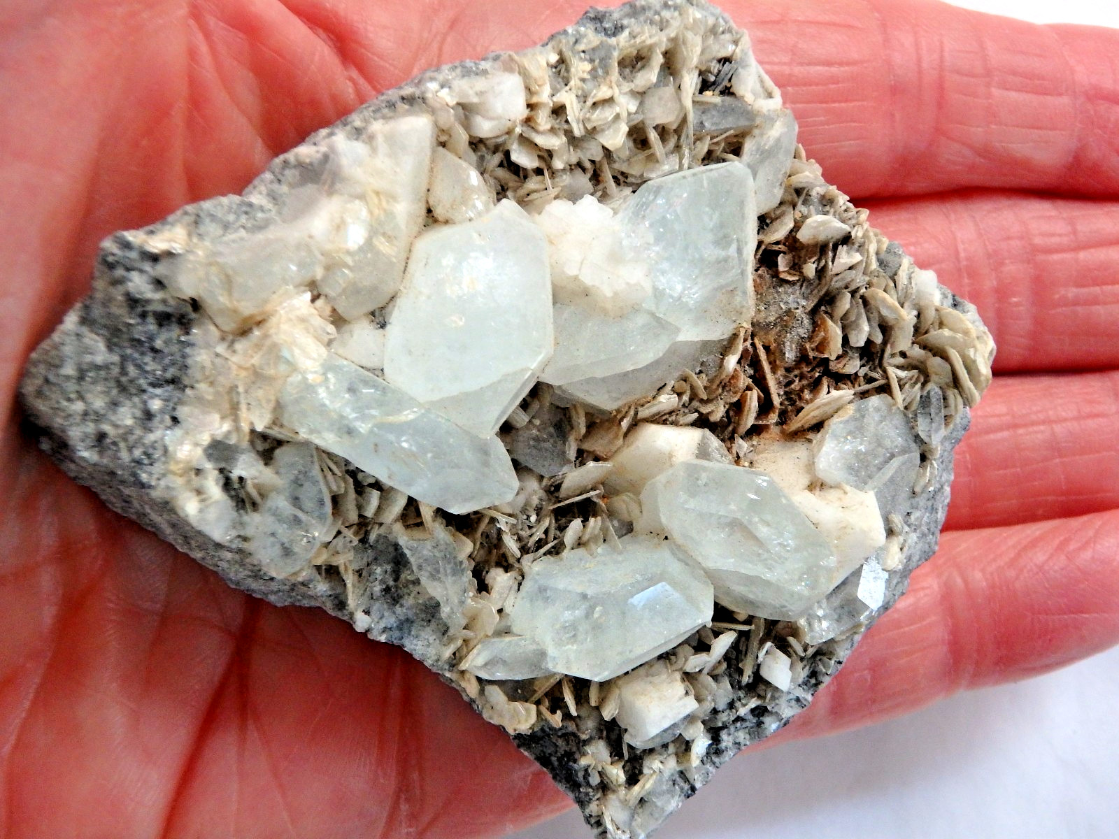 Crystal Aquamarine Beryl with Muscovite $35 Pingwu Beryl , China 105.7 grams