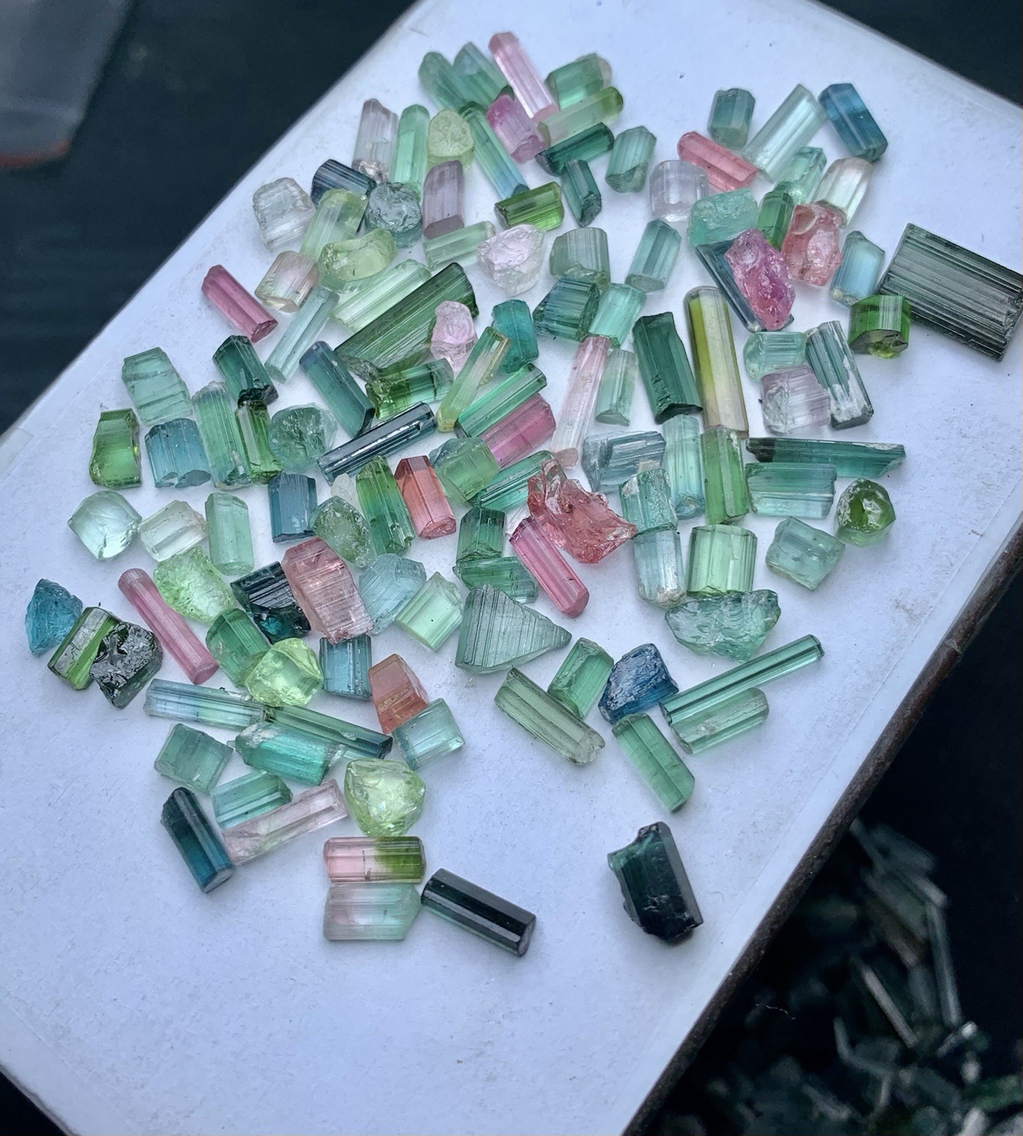 Multi Colour Tourmaline Eye Clean & Loupe Clean 137 Carats Rough For Cutting
