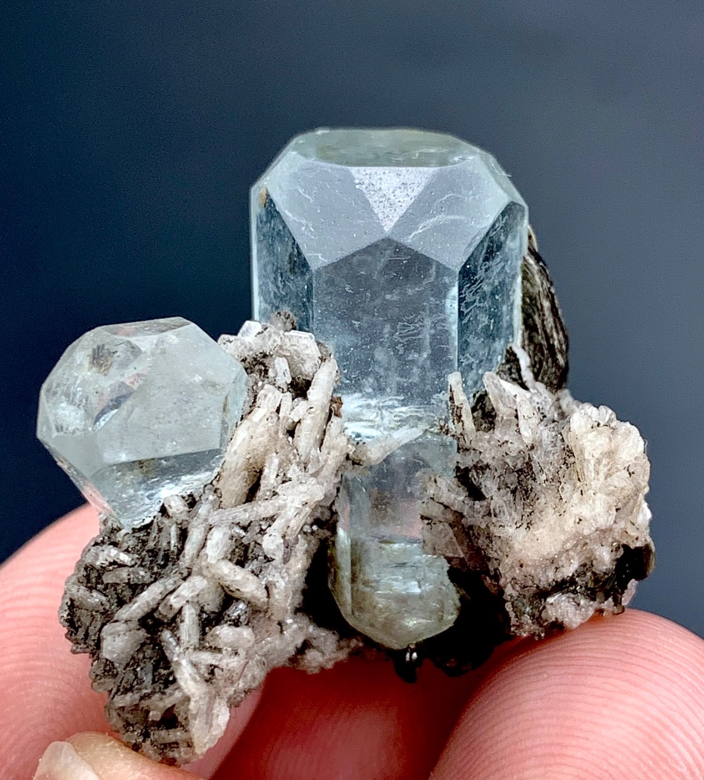 58 Carat Diamond Cut Aquamarine Crystal Specimen From Skardu Pakistan