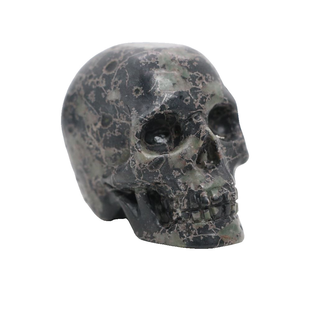 2″ PLUM FLOWER STONE Carved Crystal Skull Realistic Healing Randomly Send 1pc