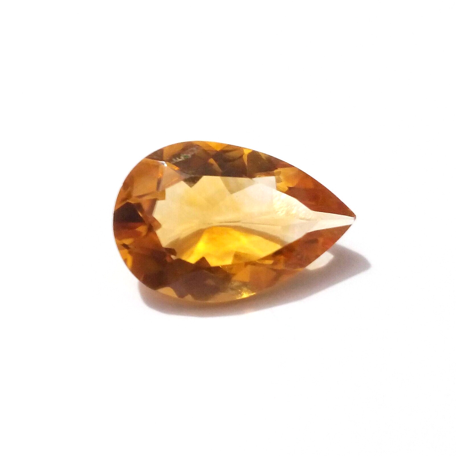 2.45 Crt 100% Natural AA+ Golden Citrine Topaz Pear Shape Faceted Loose Gemstone