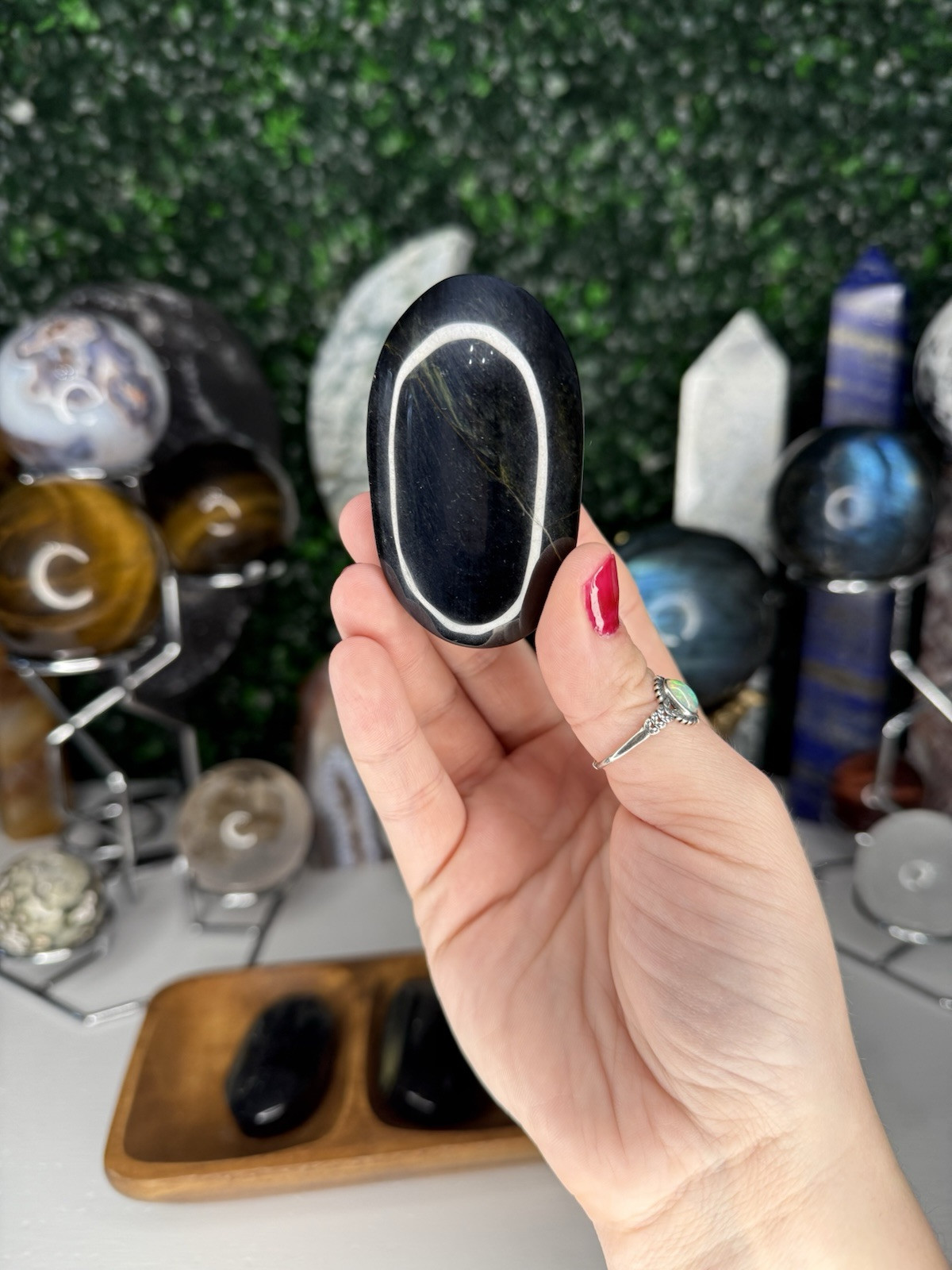 Blue Tiger’s Eye Palm Stones | Crystal Worry Stones