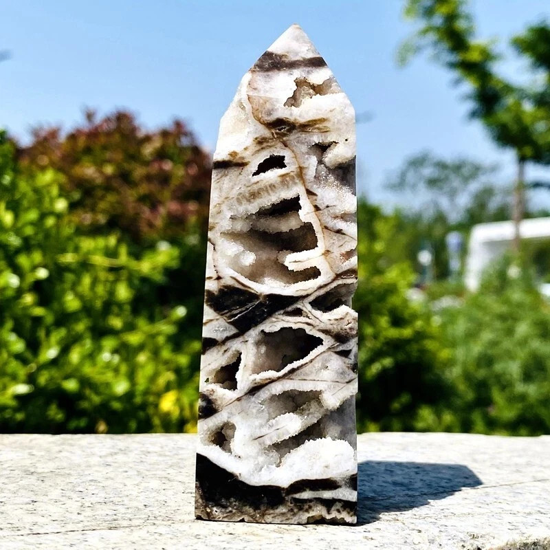 Natural Sphalerite Quartz Crystal Obelisk Points Crystal Tower Mineral Specimen