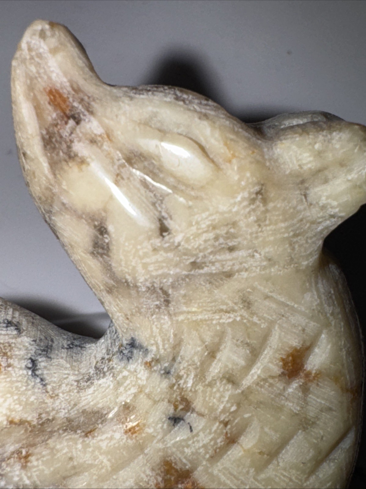 Dendritic Agate Nine Tail Fox. Some Points of The Tail Are Irregular See Photos