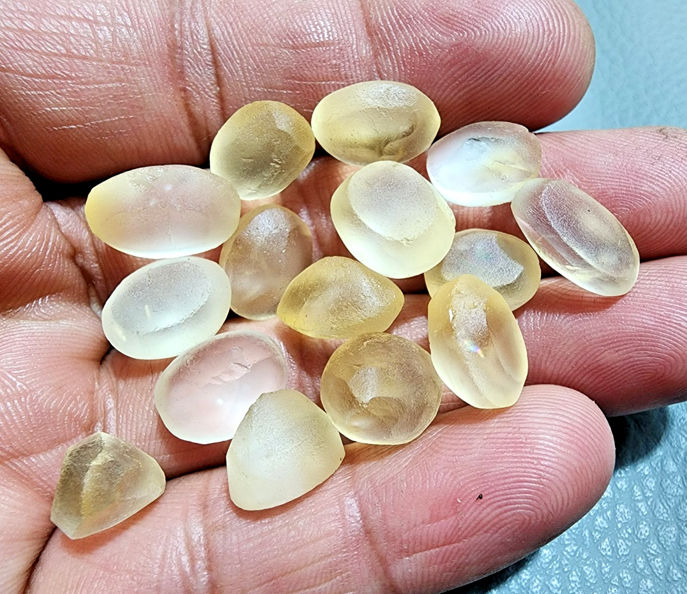 15Pcs Stunning AAA+ Golden Citrine Topaz 11-14 MM Faceted Oval Cabochon Gemstone