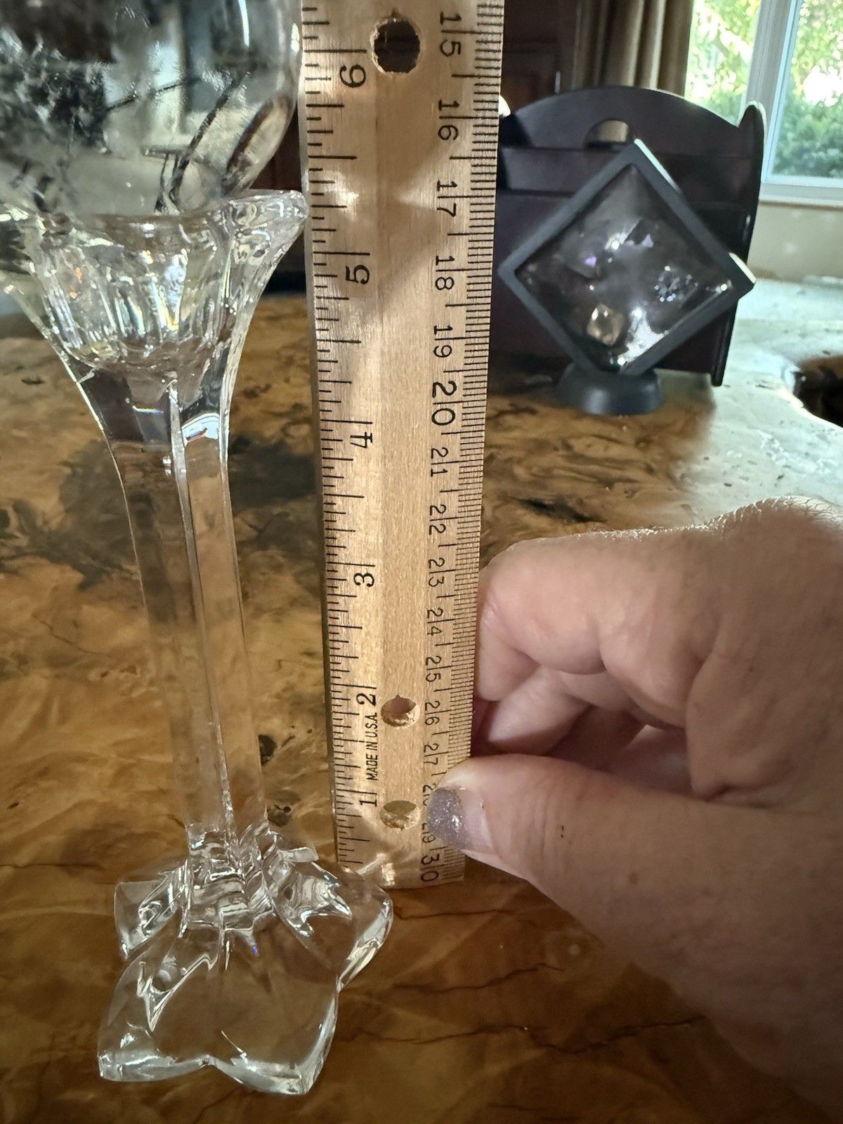 108g Natural Clear Tourmalinated Quartz Crystal Sphere Brazil With Stand