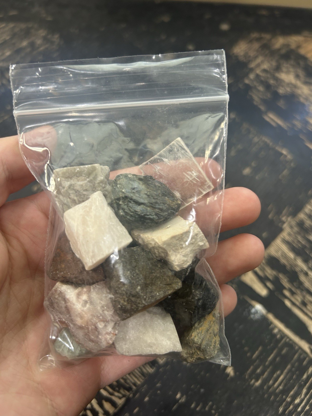 Collection of 15 Mixed Natural Small Rocks & Minerals Sizes 1/2 to 1 In Lot