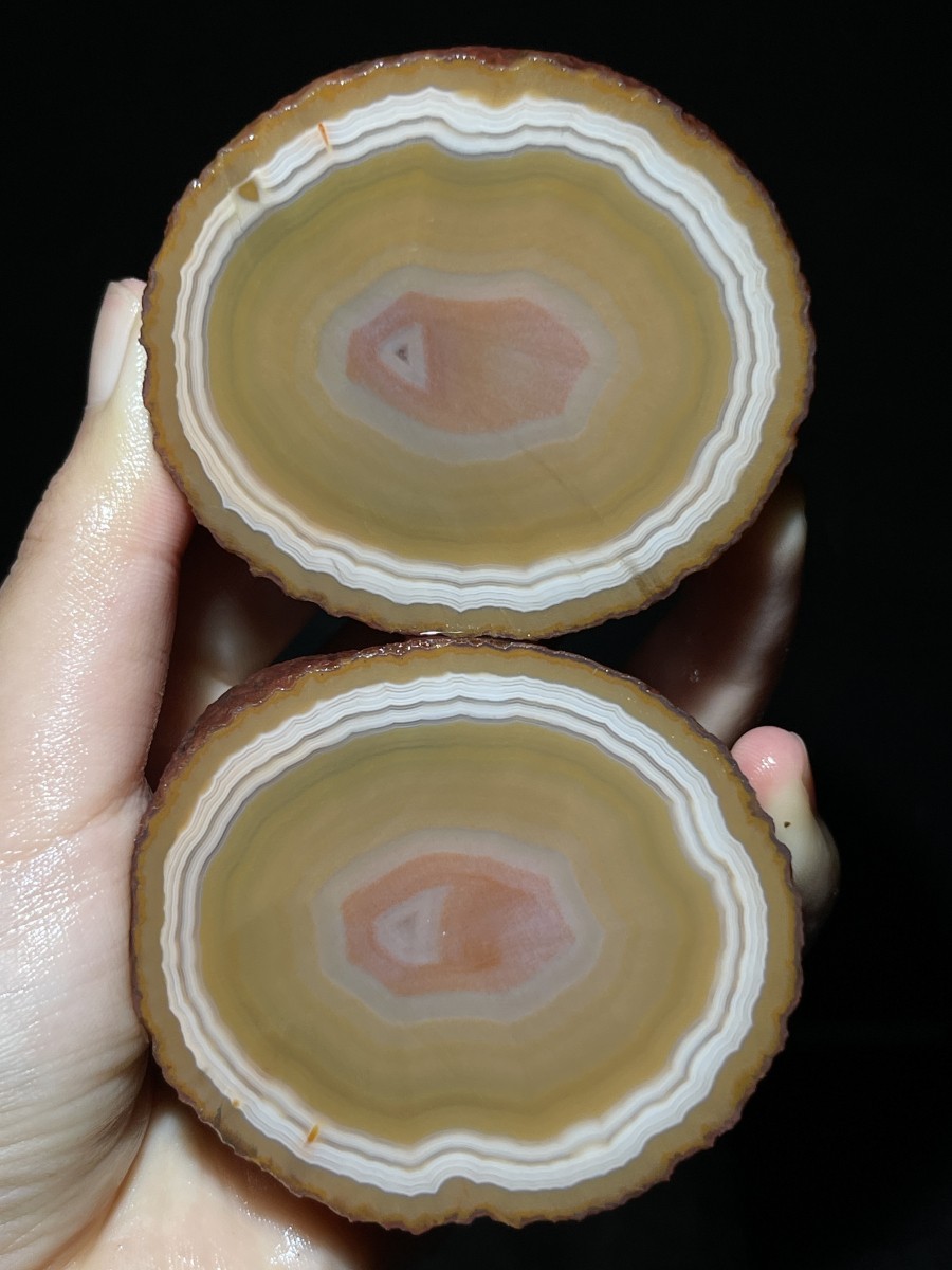 1Pair Rough Unpolished China Agate Achat Nodule Xuanhua VERY RARE 247g 129