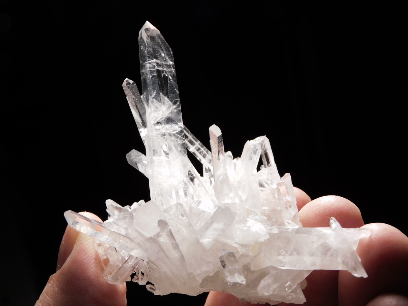 VERY TRANSLUCENT Quartz Crystal Cluster Collier Creek ARKANSAS 44.0gr