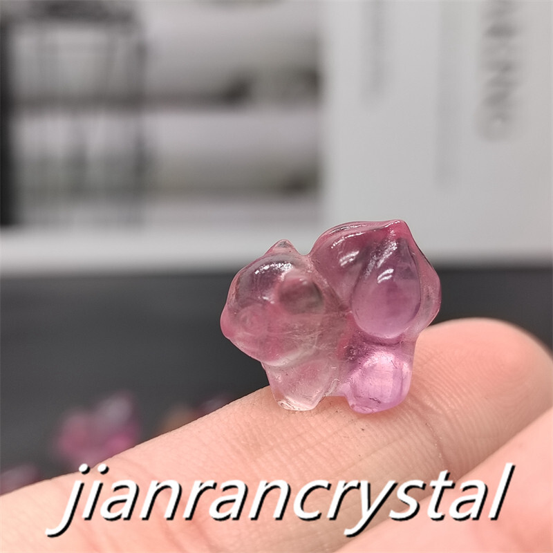 5pcs Natural Fluorite skull Carved Mini Quartz Crystals Skull Healing
