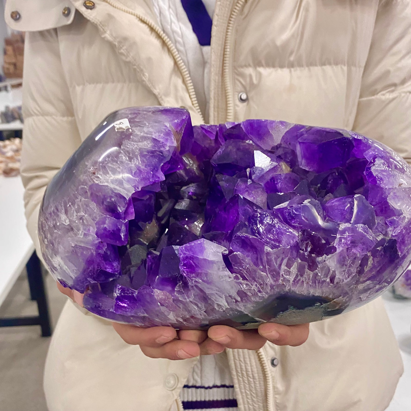 18.73LB Natural Amethyst geode quartz cluster crystal specimen Healing.