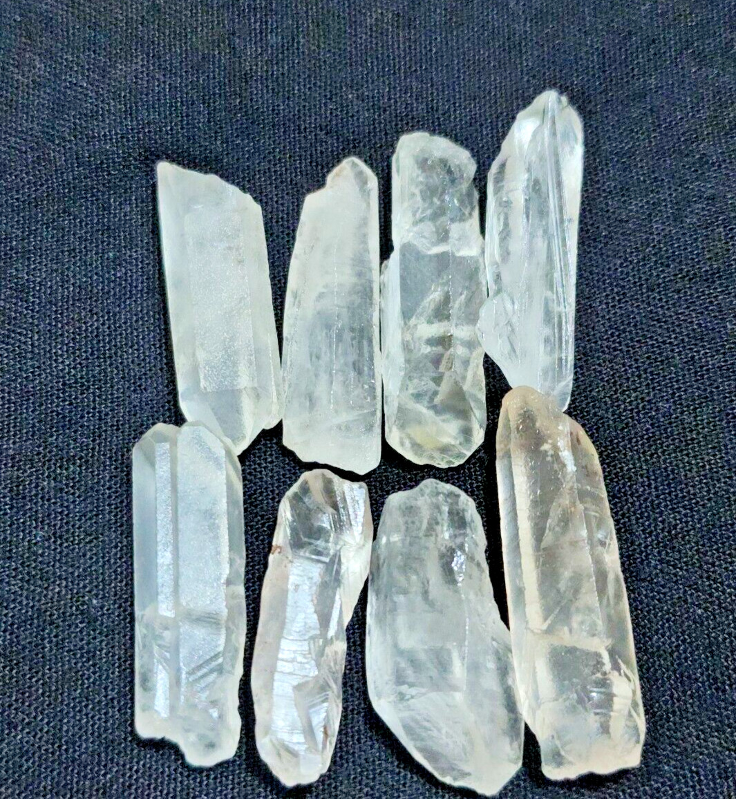98 Crt Wonderful Crystal Quartz Raw 8 Pcs Lot Size 26-30 MM Rough Loose Gemstone
