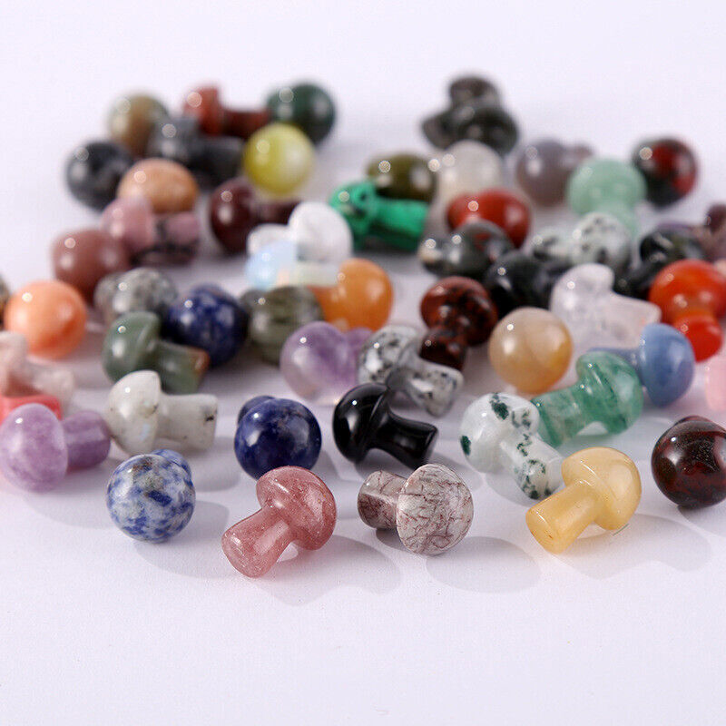 300pcs Wholesale ! Random Natural Quartz Mushroom Crystal Massage Healing 15mm+