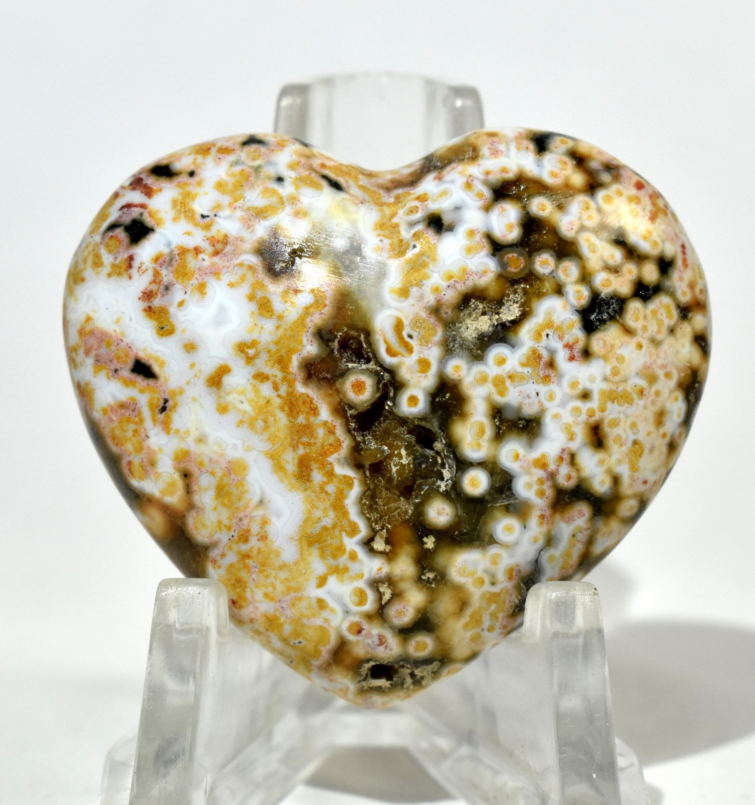 34mm 80ct Rare Orbicluar Orbs Ocean Jasper Gemstone Crystal Heart – Madagascar