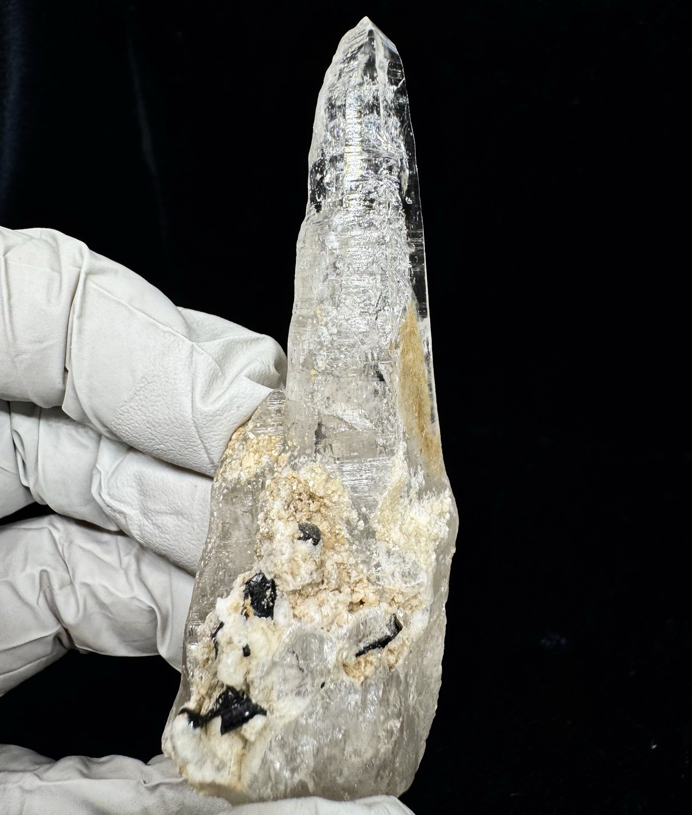 “White Summit” Hashupi Himalayan Quartz Elongated Spear-point Slender Crystal