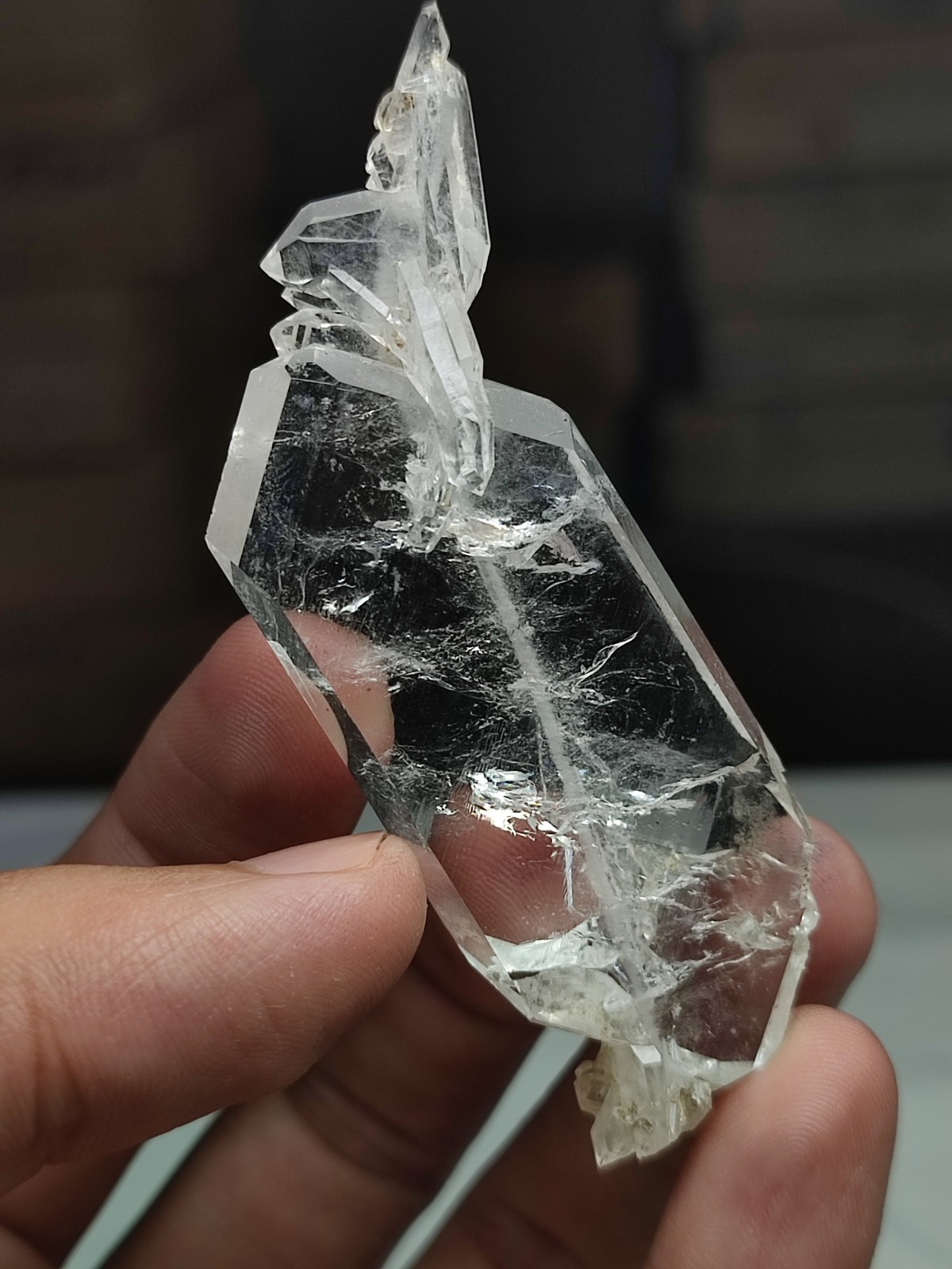 Faden Quartz Transparent Crystal With Good Luster & Nice Termination-Pak.