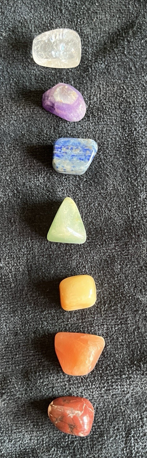 Set Of 7 Chakra Stones With Blue Storage Bag – Pre Owned