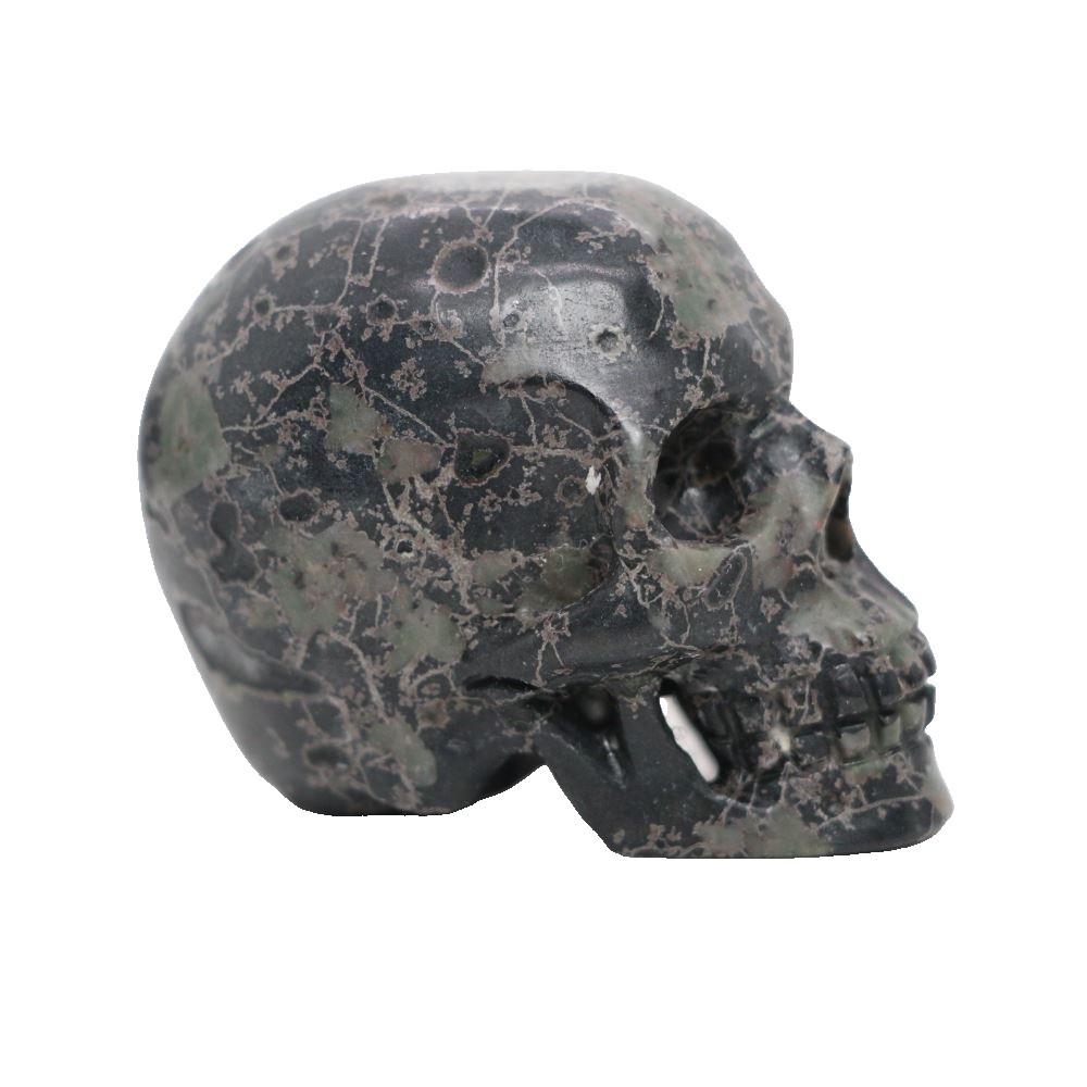 2″ PLUM FLOWER STONE Carved Crystal Skull Realistic Healing Randomly Send 1pc