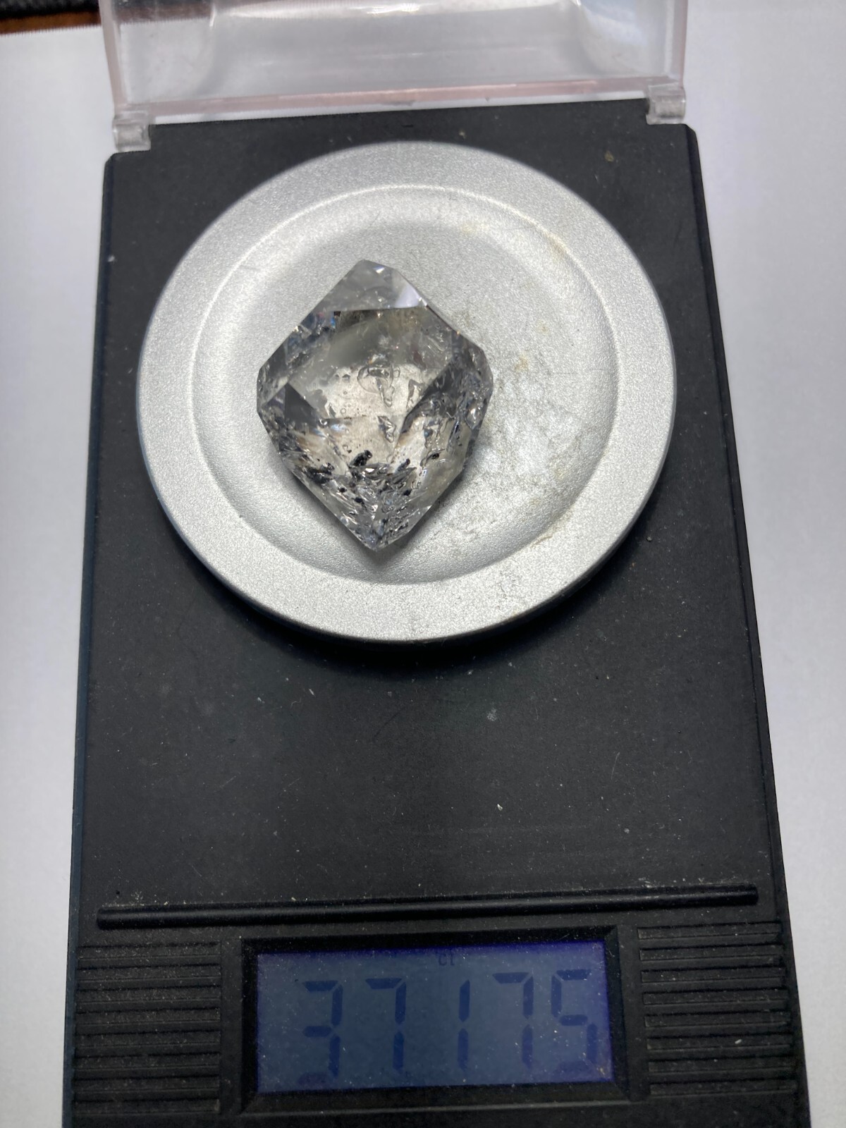 Herkimer NY AA + Diamond NEW TREASURE BOX 26mm x 20mm, 37.18 ct sec C2