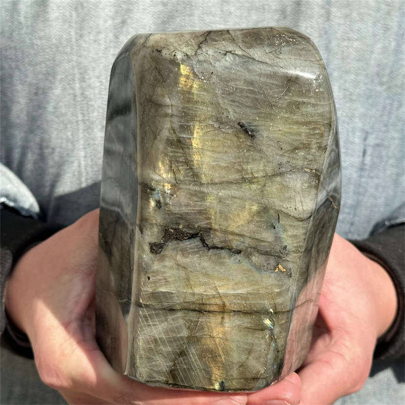 1.92kg Natural Labradorite Quartz Crystal Spectrolite Mineral Reiki healing