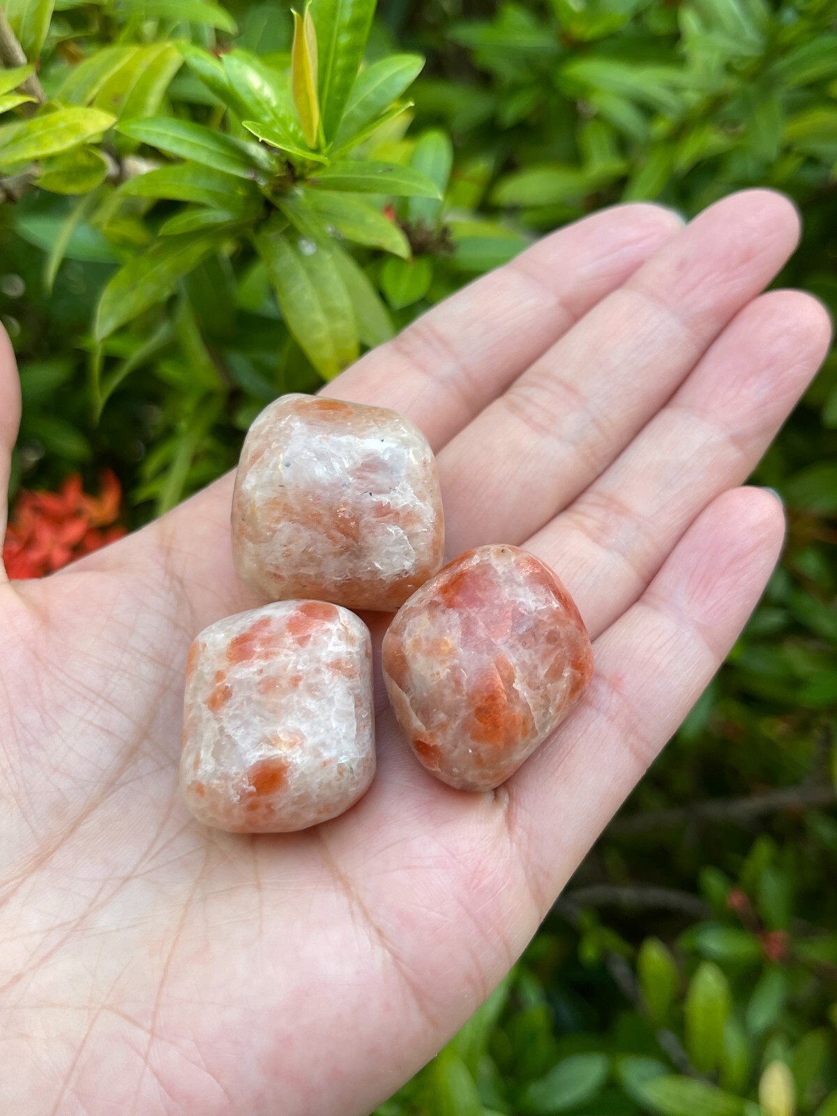 Grade A++ Sunstone Tumbled Stone, 1-1.25″ Tumbled Sunstone, Pick How Many