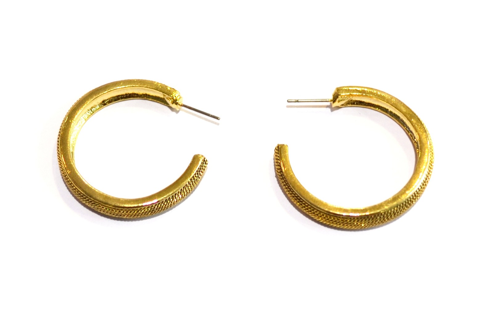 golden metal earrings Jewelry