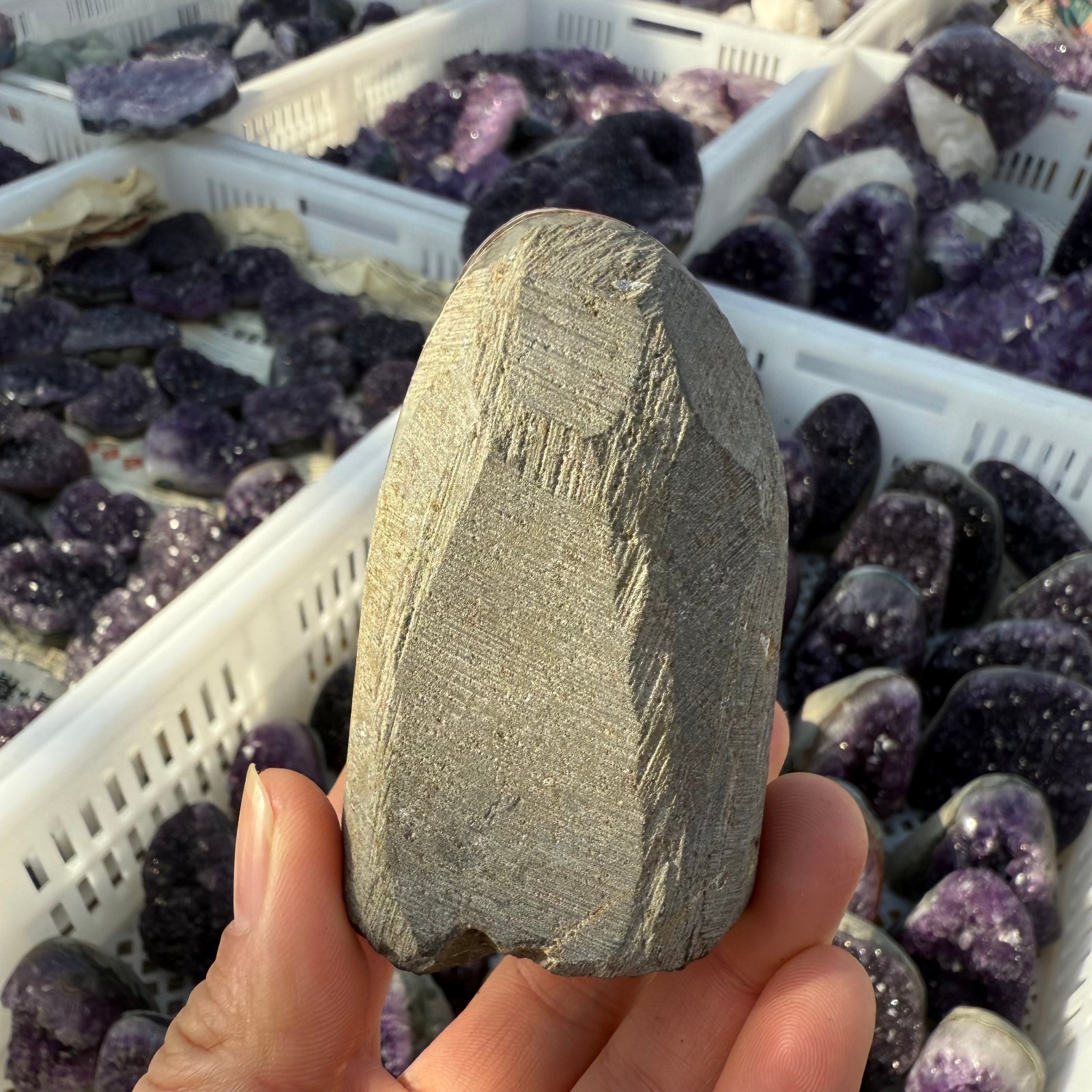 500g+ Natural Amethyst geode quartz clustercrystal specimen Healing1pc