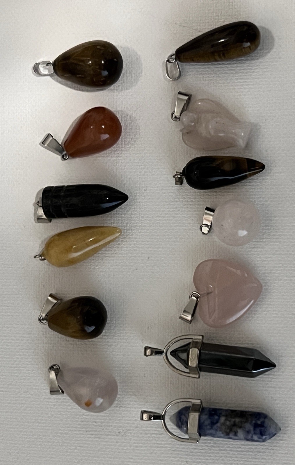Pendants Lot With 2 Necklaces 19in & 20in and 13 Additional Pendants
