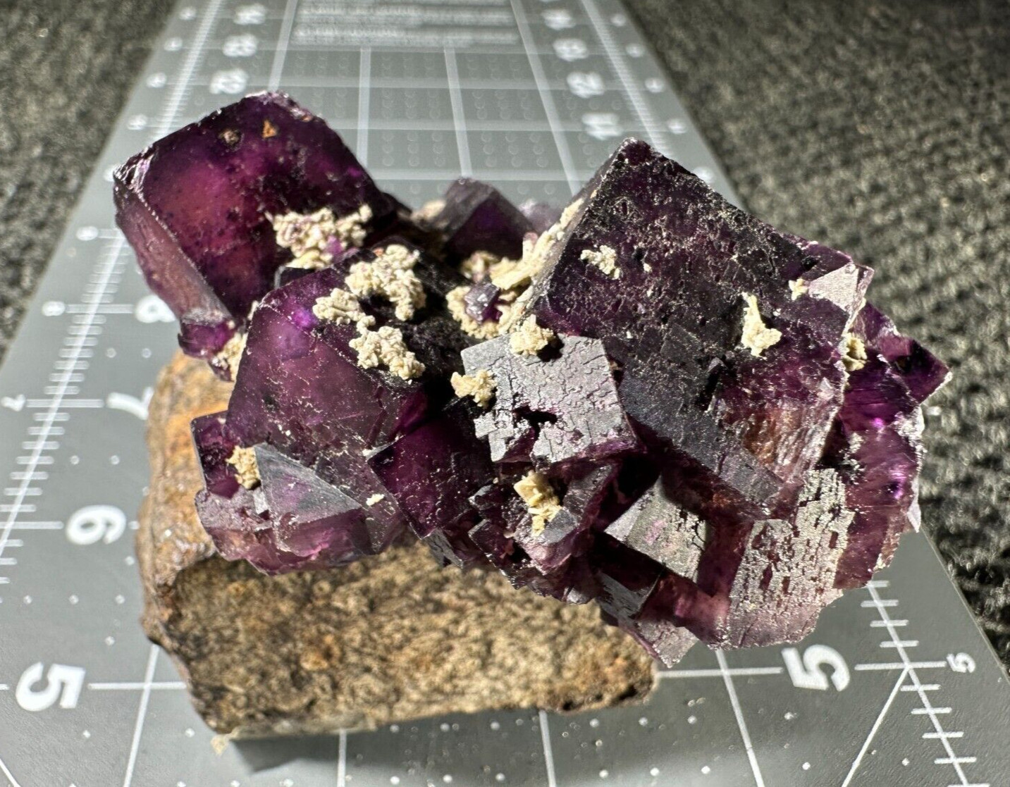 ➤ 3 Inch PURPLE FLUORITE CRYSTALS & DOLOMITE Elmwood Mine TN VIDEO➤255
