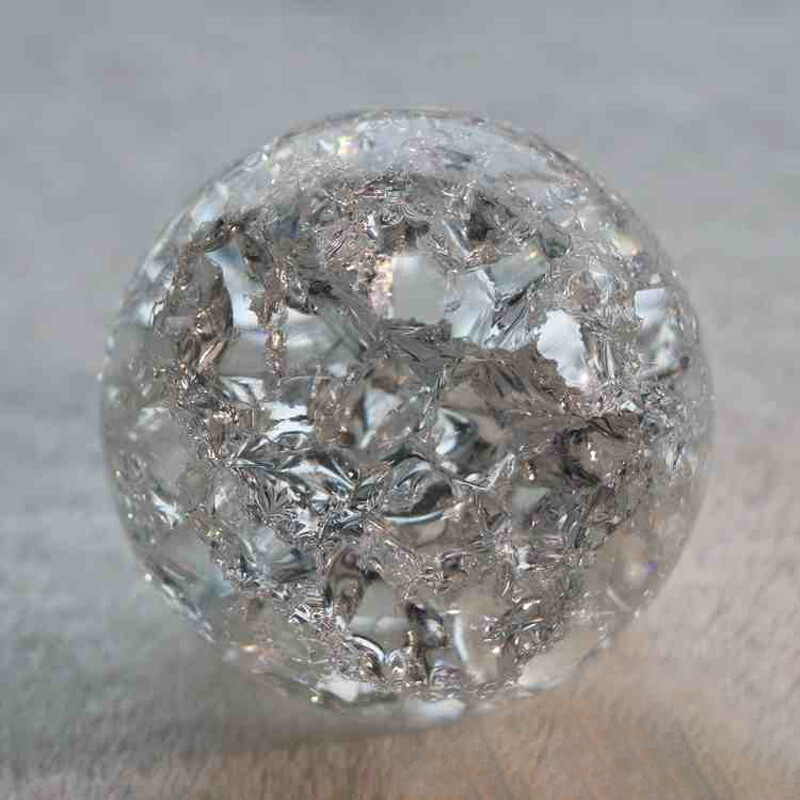 Crystal Ice Crack Ball Quartz Glass Marbles Glass Sphere Living Room Home Decor