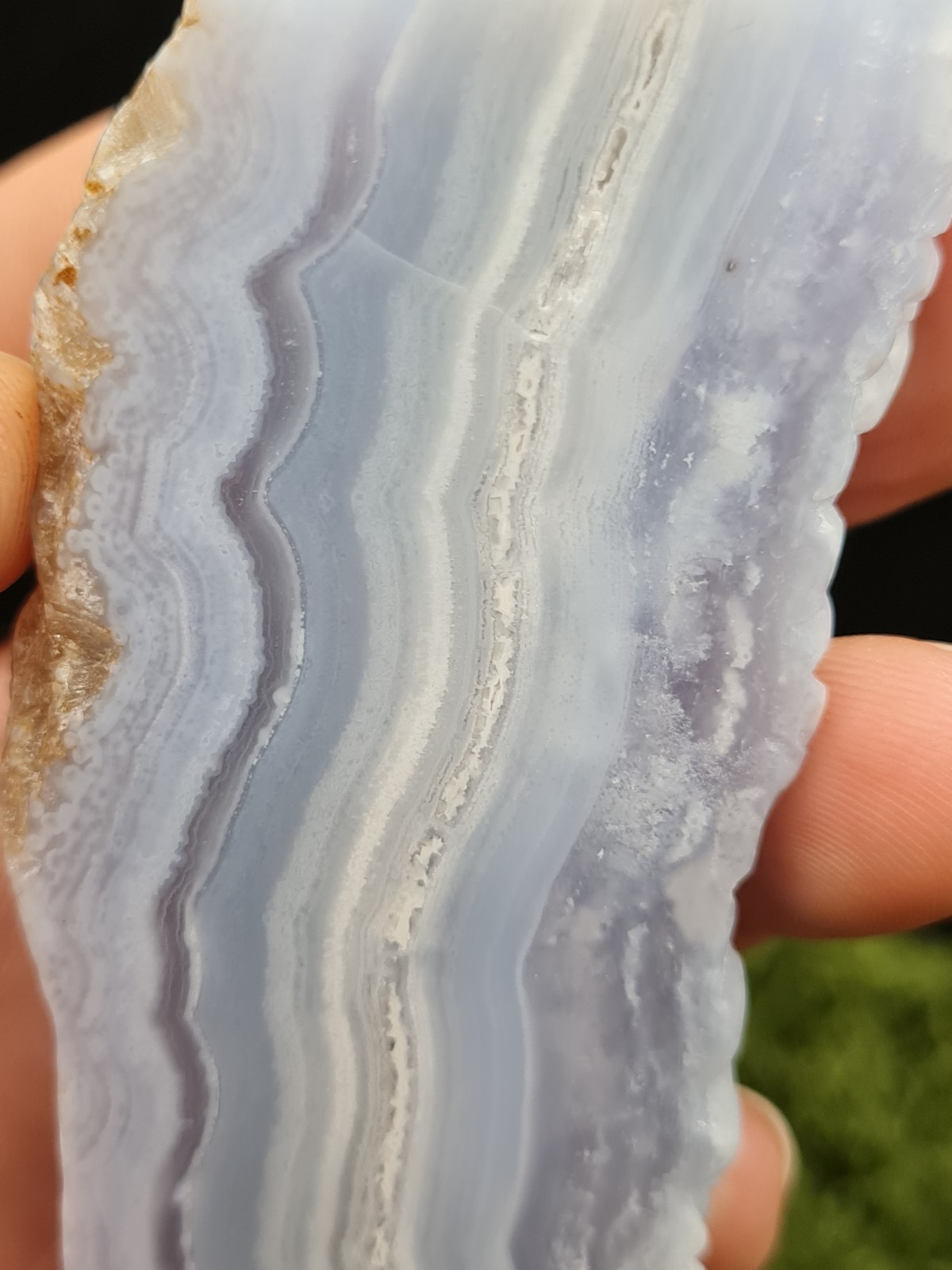 High Quality Blue Lace Agate Polished Slab – Namibia – Banded Crystal – 69g