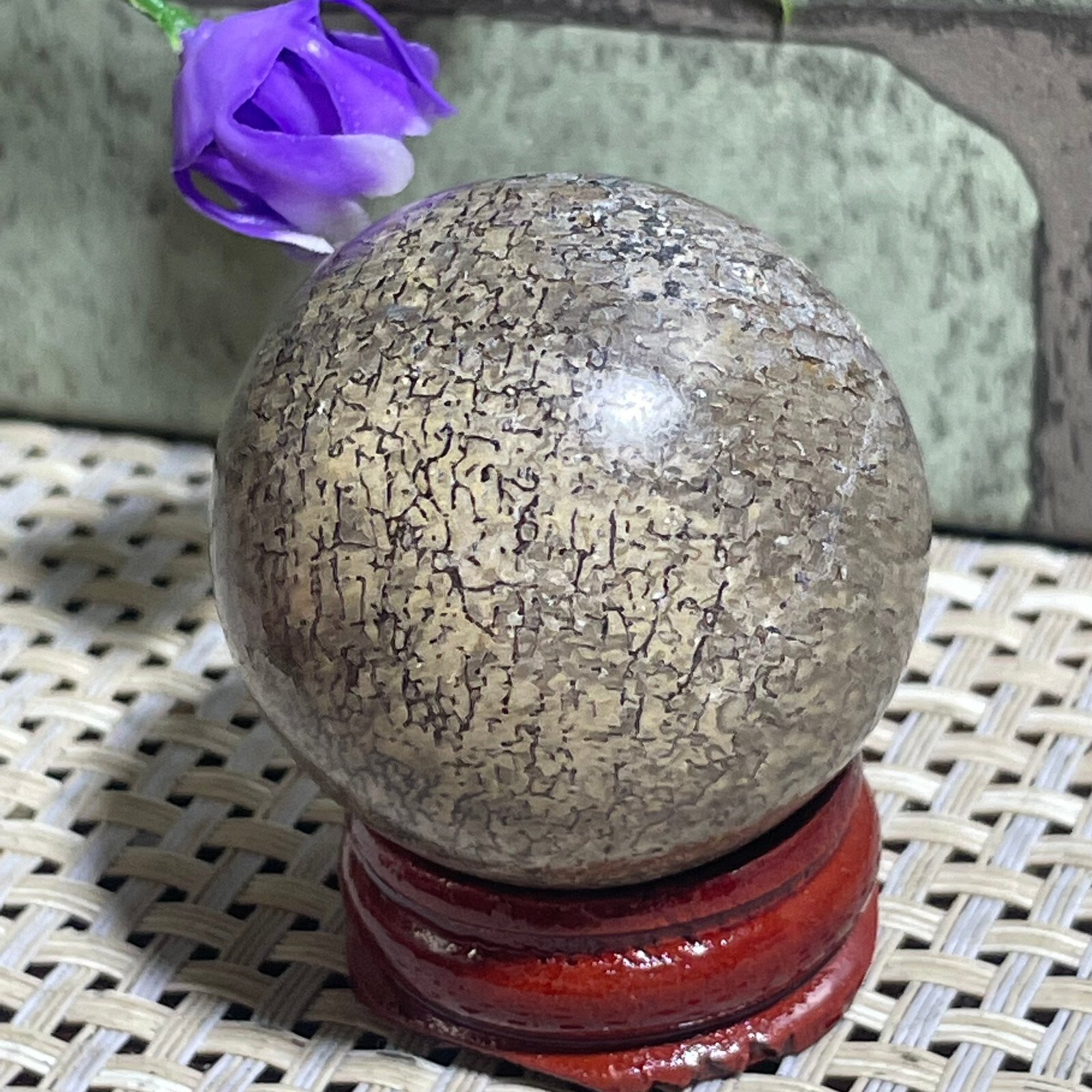 37mm Awesome! Beautiful stone polished Ball Sphere collection 70g AB5