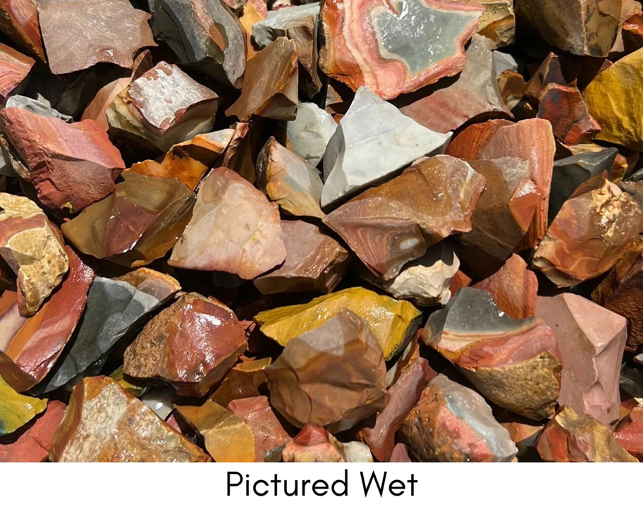 Polychrome “Desert” Jasper – Rough Rocks for Tumbling – Bulk Wholesale options