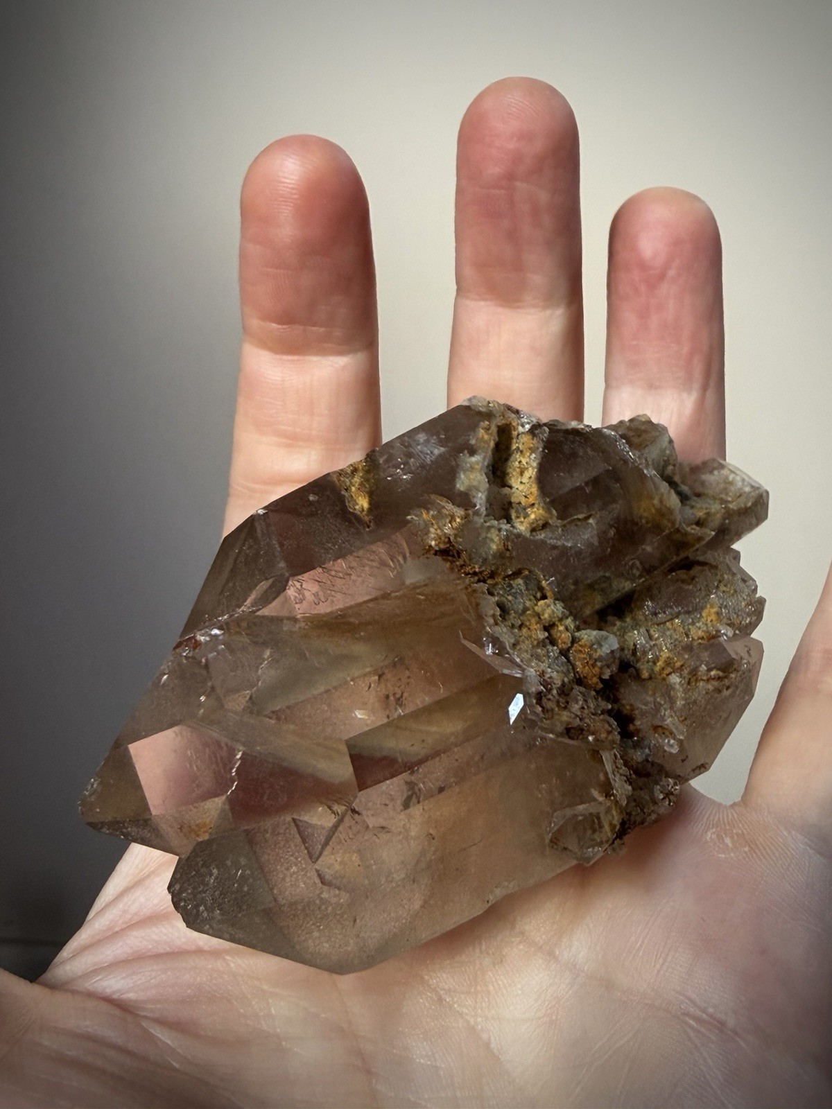 Double Terminated Quartz Crystal Dissolved Quartz Natural Smoky Quartz Floater