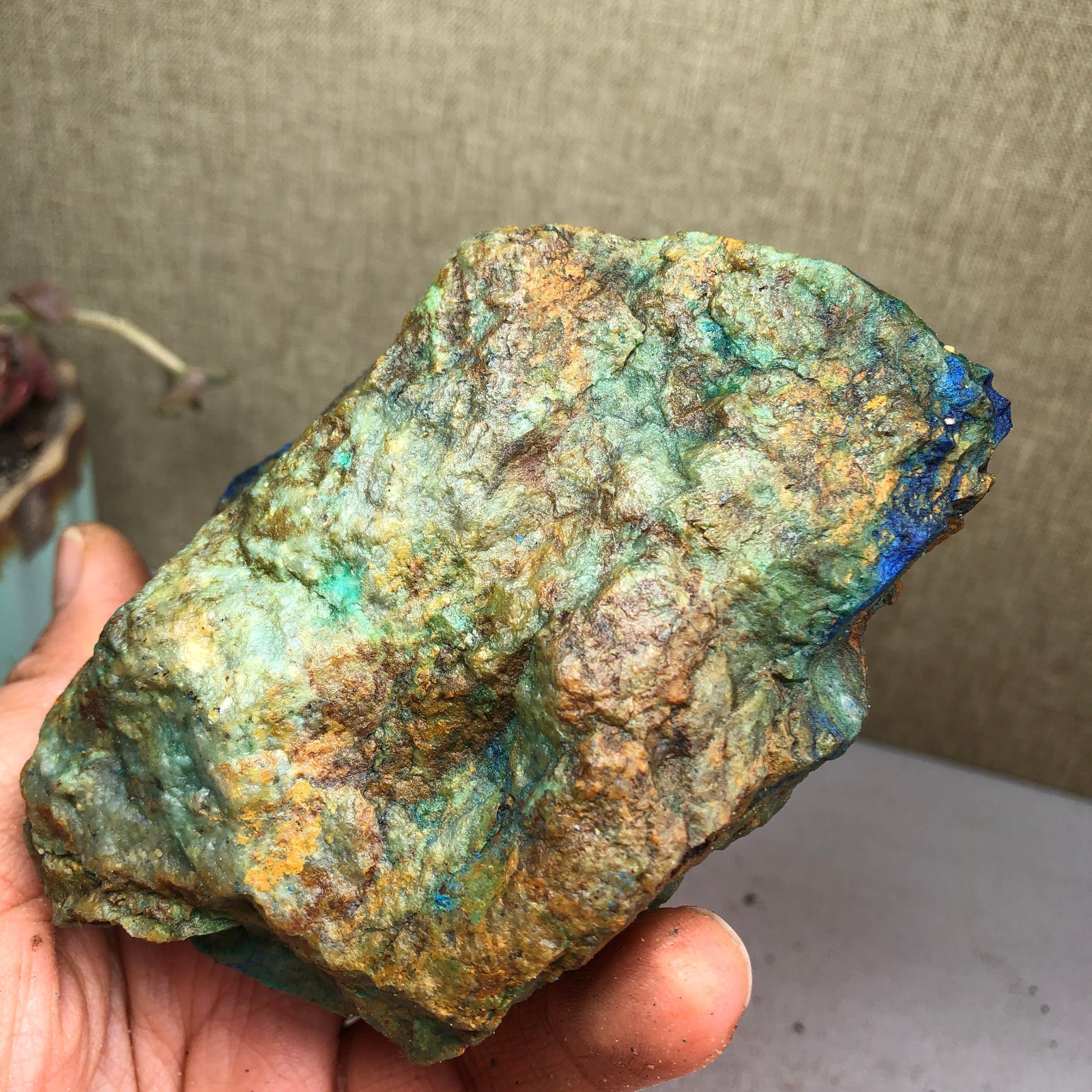 382g Natural Azurite Malachite gemstone Rough original Crystal Specimen A3422