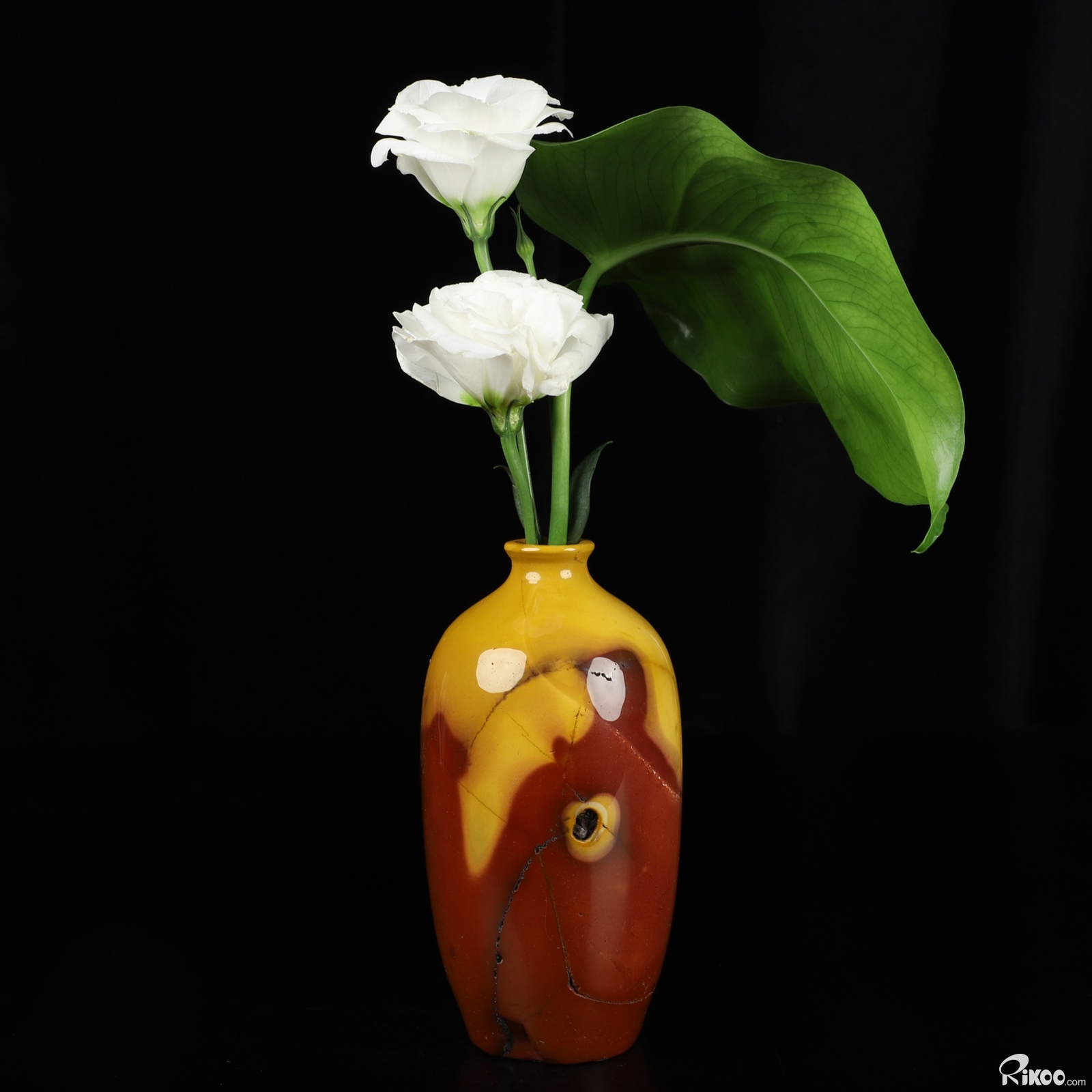 5.4″ Mookaite Jasper Hand Carved Crystal Vase Sculpture, Crystal Healing