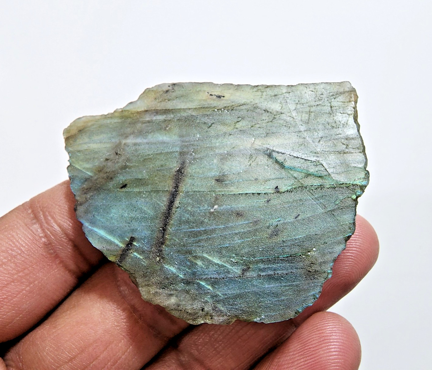 192Ct AAA+ Labradorite Crystal Rough Slab Raw Labradorite Loose Gemstone Jewelry