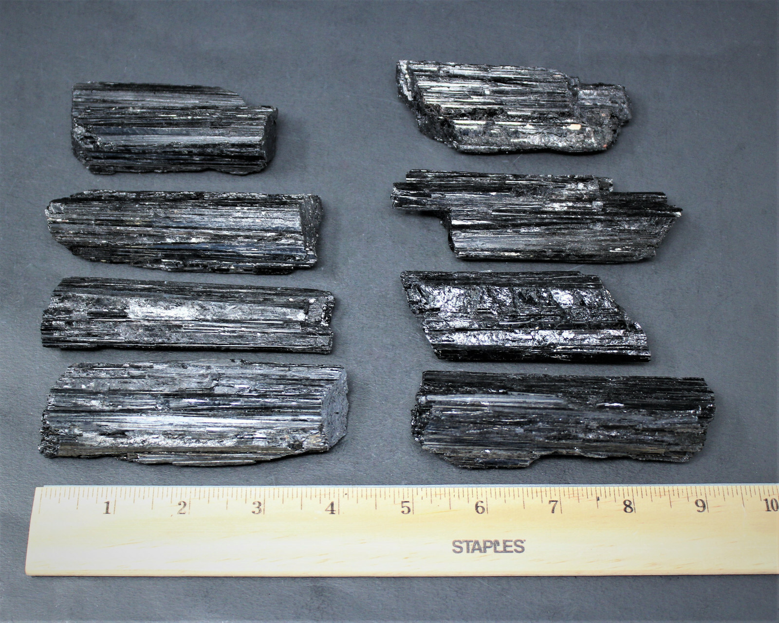 Large Black Tourmaline PREMIUM EXTRA A GRADE Shiny Rough Rod Log (3 – 4 oz)