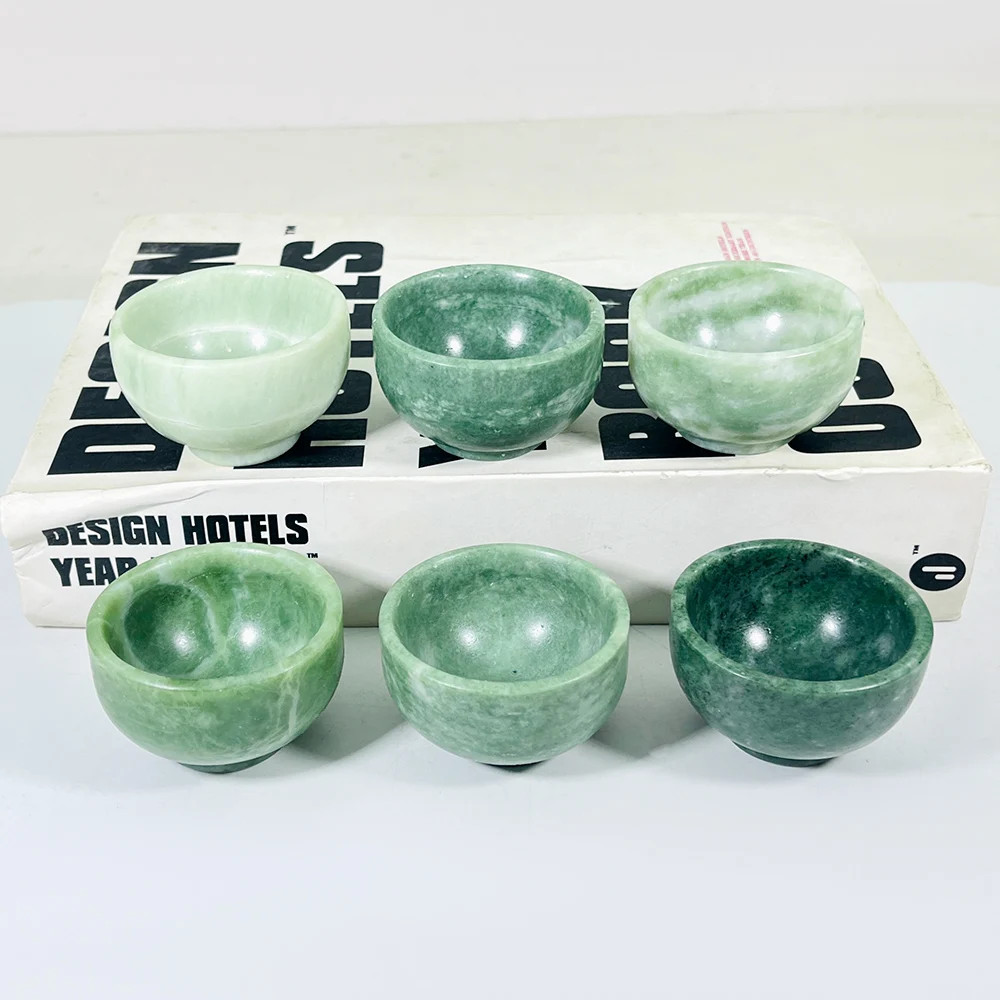 1PC Natural Crystal Jade Bowl,Crystal Cup,Cauliflower Jade Bowl,Natural Crystal
