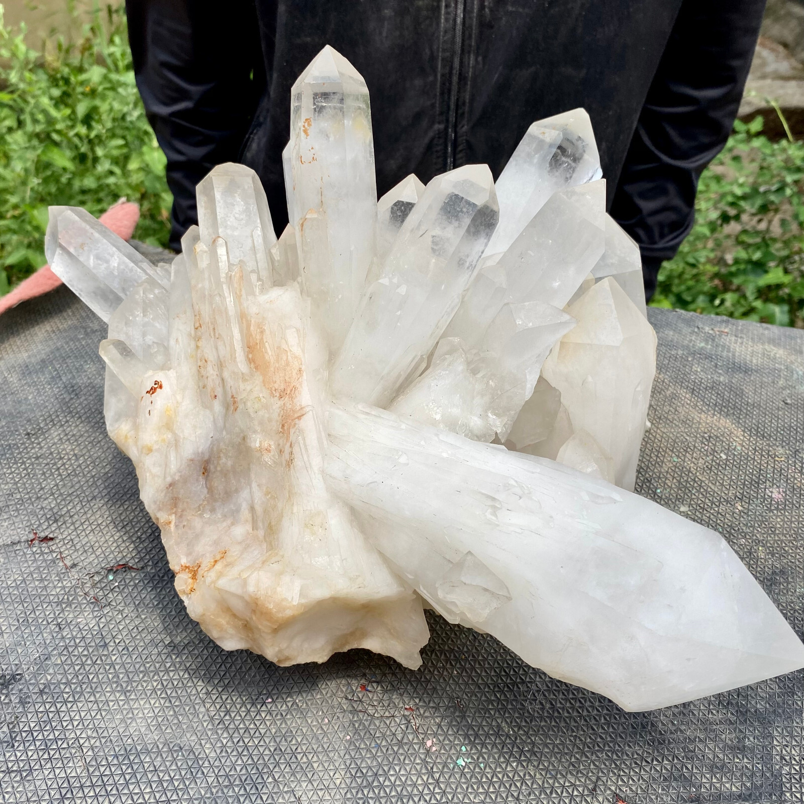22LB ransparent, natural and beautiful white quartz crystal cluste