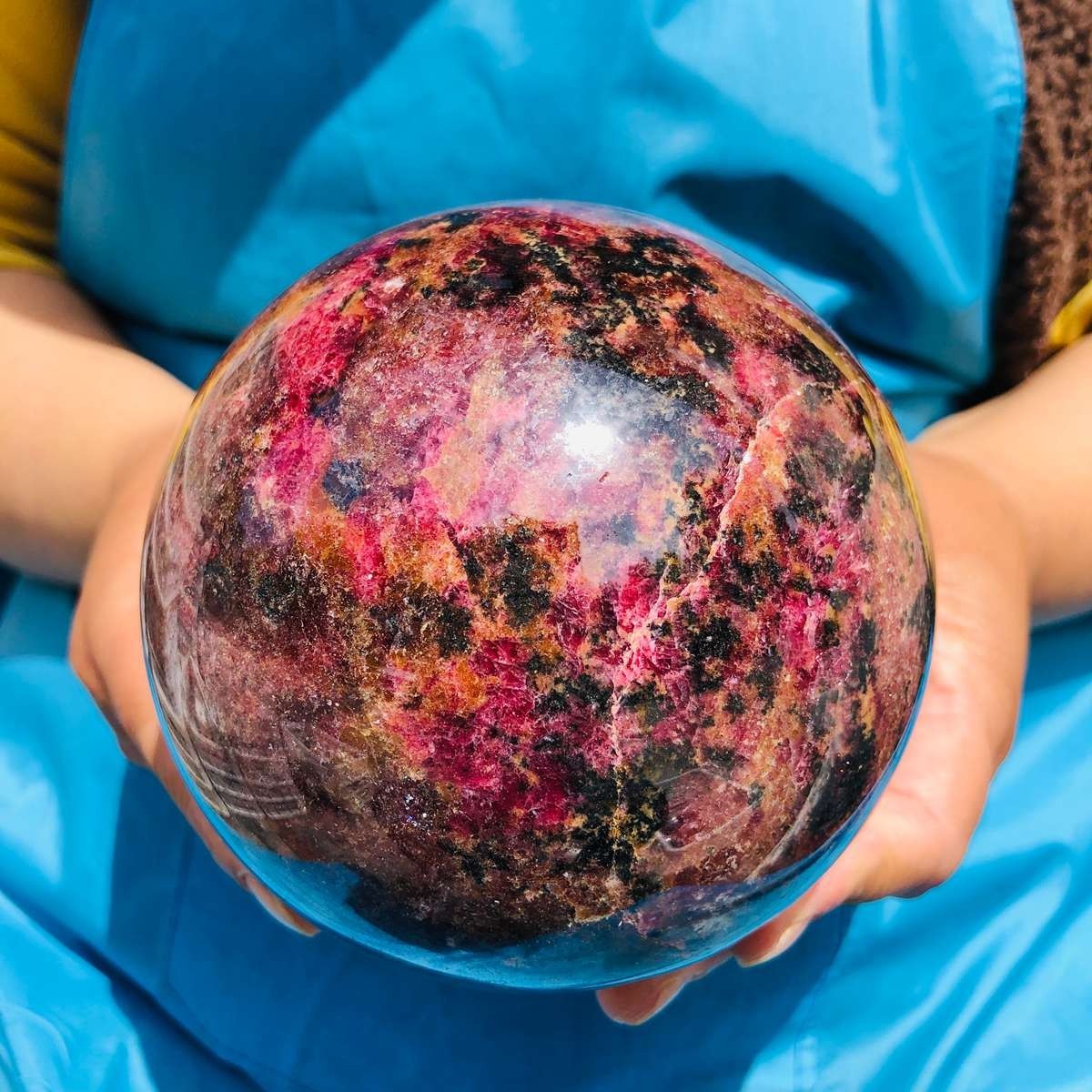 5.47LB Natural Rose Grey Crystal Ball Quartz Crystal Reiki Healing Stone 4794